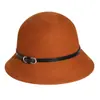 Rongmei 2026 Nuevo Sombrero Clásico Hepburn Transfronterizo con Ala Curva, Sombrero de Mezcla de Seda y Lana, Elegante Sombrero de Estilo Francés