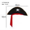 Set de Accesorios de Pirata para Halloween, Sombrero de Capitán Caribeño, Garfio, Parche Ocular, Pañuelo para la Cabeza, Cuerno de Pirata, Tesoro, Pistola de Pirata