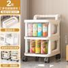 Carrito pequeño tipo cajón, estante de almacenamiento de crema para snacks, de pie, móvil para sala de estar, estante de almacenamiento de juguetes multicapa para el hogar