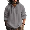 Sudadera con capucha de algodón y lino, manga larga, casual, color liso, moderna, sudadera transfronteriza, estilo casual ligeramente maduro, simple y casual, estilo europeo y americano