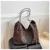 Bolso tote transfronterizo de estampado de leopardo vintage para mujer, de gran capacidad, bolso de hombro moderno y versátil, bolso de mano simple y elegante para ir al trabajo