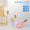 Frasco de Spray Personalizado 10ml Frasco de Vidro 5ml Transparente Cabeça Spray Dourada Rosqueável Frasco de Spray de Amostra Frasco de Recarga de Perfume 3ml