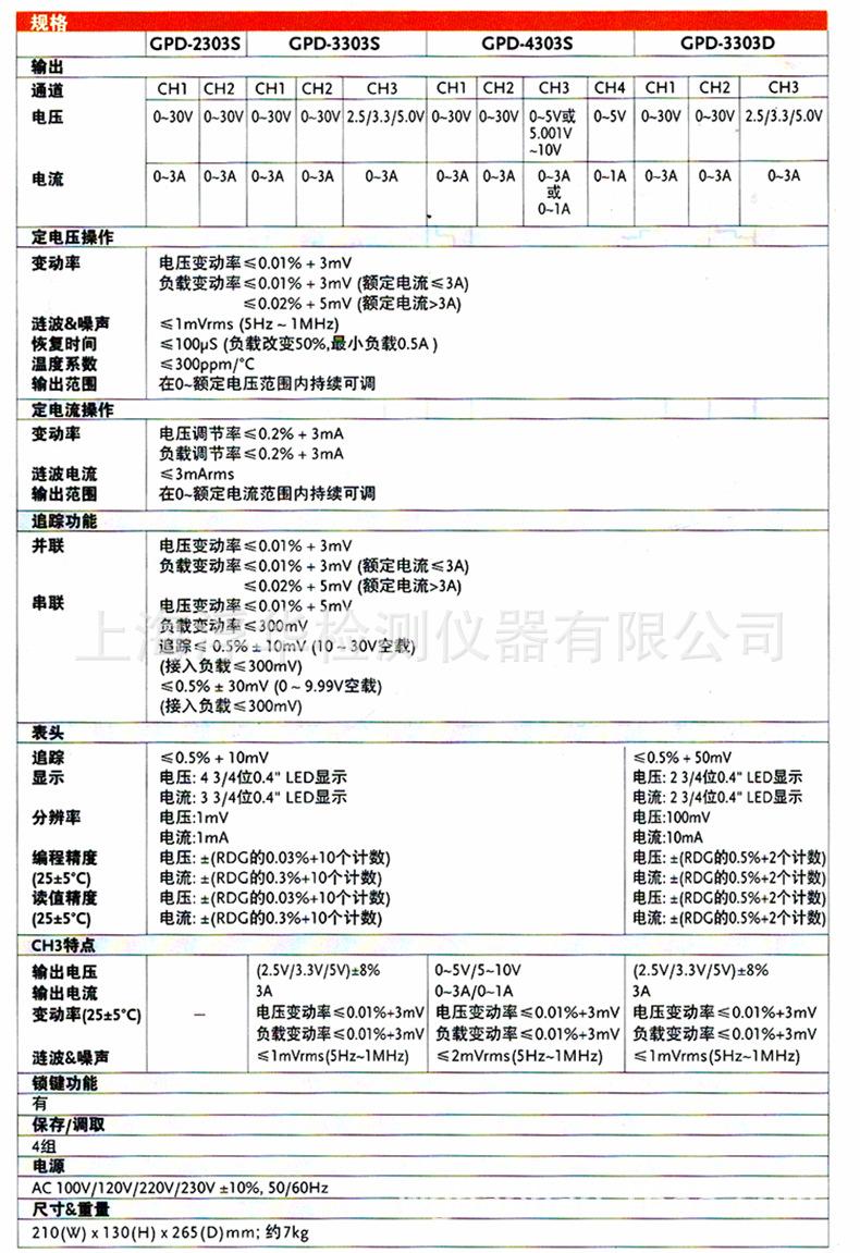 GPD-2303S参数5
