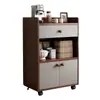 Armario de té, aparador, armario de almacenamiento, mueble de pared integrado para sala de estar, armario de té moderno minimalista, estantería de almacenamiento, mueble bajo