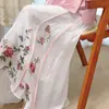 Falda de Estilo Étnico Chino Nuevo para Primavera y Verano con Bordado Pesado Elástica de Color Sólido Estilo Nacional por Encima de la Rodilla Versátil de Longitud Media para Mujer