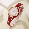2025 Nuevo Reloj Decorativo de Cuarzo para Dama Aleación Delgado Color Sólido Moda Estilo Punk Atractivo Reloj con Remaches