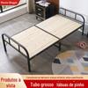Cama Dobrável, Cama Doméstica, Cama Portátil de Ferro Forjado, Cama de Acompanhante de Hospital, Cama para Soneca de Escritório, Cama de Acampamento ao Ar Livre