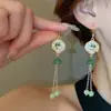 Pendientes Franceses de Pétalos Dulces con Borlas Largas para Mujer Pendientes de Diseño Nicho Pendientes Estilo Viaje y Vacaciones Forma de Flor