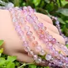 2024 Contas Lisas de Cristal Rachado de Gelo Contas Soltas Acessórios de Joias Cor Sorvete Contas Florais Rodadas Tingidas em Água Roupas
