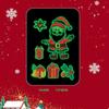 Adesivos de tatuagem de transferência de água luminosos de Natal à prova d'água adesivos de desenho animado para crianças novos feriados