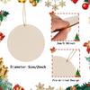 10 peças de madeira inacabada redonda com etiqueta de buraco DIY madeira em branco etiqueta de Natal festa decoração de casa