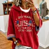 Sudadera con Estampado de Letras Transfronteriza 2026 para Mujer, Estilo Pulóver, con Capucha, Tejido de Bucle Pequeño, Estampado 3D