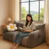 Sofá de Tela Pequeño para Apartamento de Uso Doméstico, Reclinable y para Dormir, Adecuado para Dormitorio de Alquiler, Zona de Asientos Doble Tatami, Sofá Perezoso