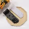 Guantes Sexy para Novia de Boda, Adelgazantes, para Conducir, Protección Solar, Cortos Estilo Coreano Encaje de Boda Guantes de Boda Elásticos