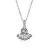 Collar de circonita con forma de gota de Amazon, diseño de falda para mujer, estilo frío, cadena de clavícula, joyería de temperamento simple para mujer