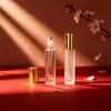 Frasco de Óleo Essencial Branco Areia 5ml em Estoque Transfronteiriço, Frasco Roll-on de Perfume Esguio com Fundo Espesso, Frasco Dispenser de Vidro, Frasco Roll-on Transparente