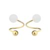 Aretes de tuerca S925 nuevos cierre de rosca hebilla giratoria temperamento de personalidad simple hilo de alta gama aretes para mujer joyería para la oreja