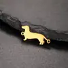 Comercio exterior caliente nuevo acero inoxidable pequeños accesorios collar pulsera colgante moda nicho corte perro salchicha pequeño colgante