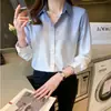 Comercio Exterior Ropa de Mujer Toma Real Elegante Primavera y Otoño Nueva Camisa de Chifón Degradada con Cuello Solapa para Mujer Cardigan Delgado