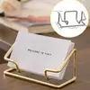 Caja de Almacenamiento de Tarjetas de Presentación Metálica para Escritorio, Portatarjetas de Negocio Simple Transfronterizo