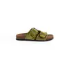 Dos Versiones~ Sandalias Birkenstock de Terciopelo con Suela Suave, Doble Hebilla, Estilo Perezoso, Suela Gruesa para Mujer, Adecuadas para Uso en Exteriores y para Ir al Trabajo