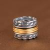 Rey Ciervo Dorado Plata S925 cuentas sueltas accesorios vintage Xiangyun mantra de seis palabras koi cuentas de barril cuentas espaciadoras cuentas redondas accesorios de plata