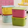 Caja de Almacenamiento de Escritorio de Artículos Varios de Cara Sonriente Caja de Almacenamiento para Balcón Snacks Dormitorio Caja de Almacenamiento de Escritorio Almacenamiento Caja de Almacenamiento de Plástico