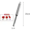 Extractor de manzanas de acero inoxidable, removedor de huesos de frutas, herramienta para extraer huesos de espino albar, dátiles rojos y cerezas