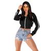 Amazon Ropa de Mujer Transfronteriza Europea y Americana 2024 Otoño Sudadera Casual Básica de Manga Larga con Capucha de Color Puro para Mujer Estilo Corto