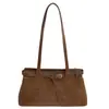 Bolso de Mano Retro Simple de Moda Bolso Baguette para Mujer Otoño 2025 Nuevo Gran Capacidad Personalizado Moderno Casual Bolso de Hombro