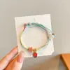 Pulsera de Zongzi del Festival del Bote del Dragón Estilo Dibujos Animados Estilo Chino Cuerda Colorida de Cinco Colores Modelo Nuevo 2026 Bendición Tejida a Mano Cuerda Roja