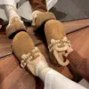 Estilo Wasteland Super Populares Sapatos de Algodão Pequenos com Solado Grosso para Mulheres Inverno Quente Peludos Sapatos Birkenstock Botas de Neve Espessadas com Forro de Lã para Mulheres