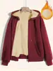 Colección Otoño/Invierno Nueva Transfronteriza Europea y Americana TK Amazon: sudaderas populares con capucha de forro polar cálido y ropa de abrigo para mujer