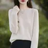 Primera línea listo para usar capa base suéter rojo mujer estilo otoño e invierno talla grande ropa de mujer top cuello redondo tejido capa base mujer