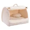 [Preventa] Cama con Cajón Semi-Cerrada de Gran Espacio para Mascotas, Cama para Gatos, Cama para Perros, Esterilla para Perros Estilo Princesa