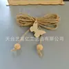 Jarrón de Madera con Accesorios Florales, Adornos Colgantes, Corazón, Conejo, Mariposa Decoración DIY, Madera Minimalista Moderna