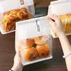 Bolsa para tostadas de 450 g, bolsa para pan de molde con cierre autoadhesivo transparente, bolsa para galletas de patata, repostería casera