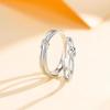 Anillos de Pareja Corazón a Corazón Modelo Nuevo 2025 para Hombres y Mujeres, Anillos Abiertos Sencillos con Forma de Corazón Japoneses y Coreanos de Nicho