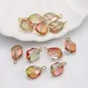 Cuentas Colgantes Geométricas de Rombo con Anillos Multifacéticos de Color Graduado Transparente Adecuadas para Pasadores Tradicionales Accesorios Hechos a Mano DIY