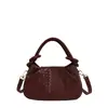 Bolsa de Braço Retrô de Grande Capacidade para Mulheres 2025 Nova Moda Bolsa de Mão Tecida Bolsa de Ombro Bolsa Tote de Nicho de Alta Qualidade