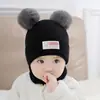 Touca suéter super fofa para primavera e outono, touca de tricô para bebê, nova touca infantil de outono e inverno, touca de lã unissex