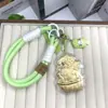 Ano do Cavalo Ouro Puro 999 Pinheiro Verde Fortuna Gato da Sorte Cordão para Celular Chaveiro com Pingente Dourado Pingente para Bolsa Presente