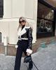 AliExpress Comercio Exterior Europeo y Americano Nuevo Otoño e Invierno 2023 Negro Piel Blanco Piel Sintética Corto Calle Chica Popular Abrigo de Motocicleta