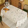 Toalha de Mesa Oval Estilo Pastoral Americano Impermeável e à Prova de Óleo Toalha de Mesa Sem Lavagem 2026 Nova Mesa de Centro de Alto Padrão Toalha de Mesa