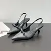 Sandalias Cerradas Hermosas y Elegantes para la Nueva Temporada, Zapatos de Hada, Nuevo Estilo Primavera y Otoño 2026, Tacones Finos, Lazo, Punta Fina, Talón Abierto