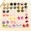 25 Tipos de Vidro Transparente Degradê Flor de Cerejeira Flor de Cinco Pétalas Contas Perfuradas Pulseira de Contas Feita à Mão DIY Pingente de Franja Materiais