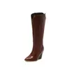 Comércio Exterior Estilo Europeu e Americano Tamanho Grande Botas Femininas de Cano Alto 4013