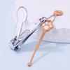 Design de Corrente Cortador de Unha Portátil para Gato Peixe Conjunto Colher de Ouvido para Limpeza de Manicure Ferramenta de Limpeza Multiuso