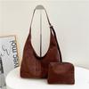 Bolsa Tote de Veludo com Textura Outono e Inverno Transfronteiriça para Mãe, Grande Capacidade, de Alta Qualidade, Versátil, para o Dia a Dia, de Ombro, Transversal