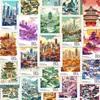 170 pegatinas únicas de sellos de ciudades en 3 diseños para recuerdos de viaje creativos, colecciones y decoración para planificadores